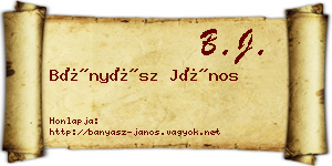 Bányász János névjegykártya